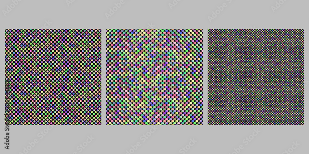 Poster geometrical circle pattern background design set - abstract vector graphic with gradient circles