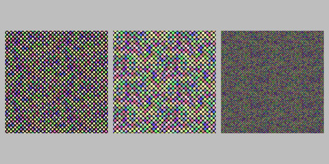 Geometrical circle pattern background design set - abstract vector graphic with gradient circles