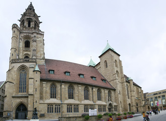 Fototapeta na wymiar gotische evangelische Kirche St. Kilian Heilbronn