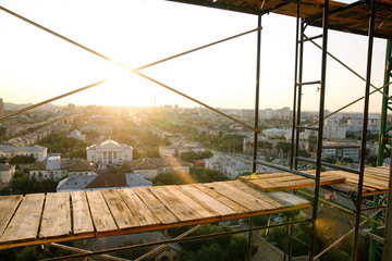 construction site building with cement material structure