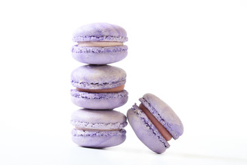 macaroon cakes on a white background.