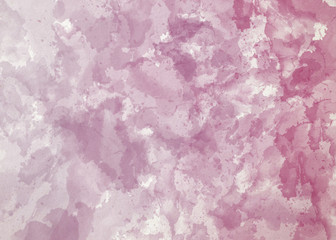 Fototapeta premium Watercolor metallic pink background on white paper