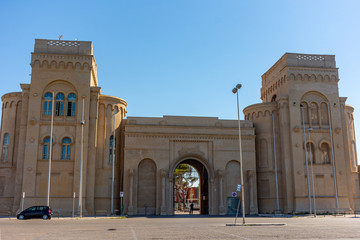 Italy, Bari,  monumental entrance to the eastern fair.