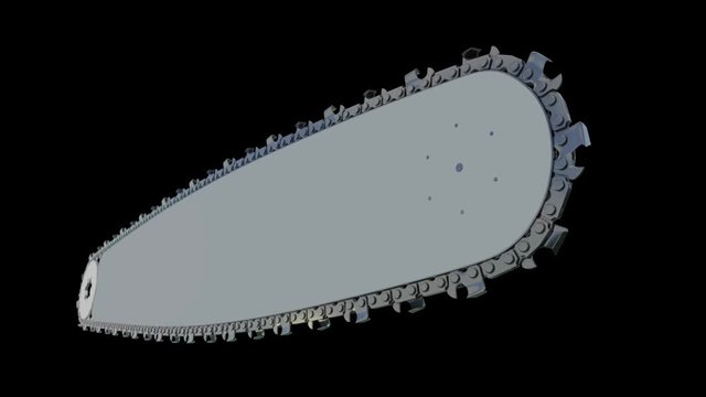 Chainsaw chain with  alpha channel