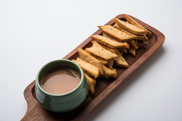 Namakpare or Salty Shakarpara/shakarpare or namkeen Shankarpali, popular diwali food or tea-time snack from Gujarat, India