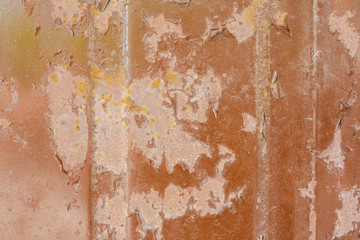 Old paint on metal, paint layer and primer, cool texture mixture with rust
