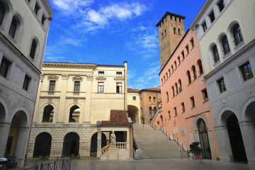 Fototapeta na wymiar Palazzo Moroni, seat of the Municipality of Padua city in Italy