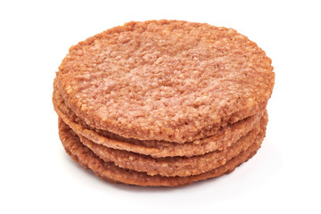 Burger cutlets, ingredients for hamburger, isolated on white background