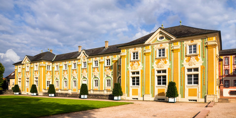 Naklejka premium Side building at the castle Bruchsal, Bruchsal, Baden-Wuerttemberg, Germany, Europe