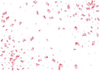 Festive pink rectangle confetti background. Abstract frame confetti texture for holiday, postcard, poster, website, carnival, birthday, children's parties. Cover confetti mock-up. Wedding card layout
