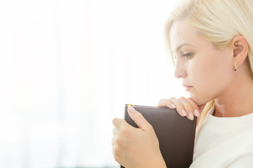 Girl reading the Bible