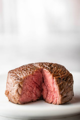 inside face of cutted beef fillet mignon