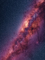 Via-láctea estrelada longa exposição