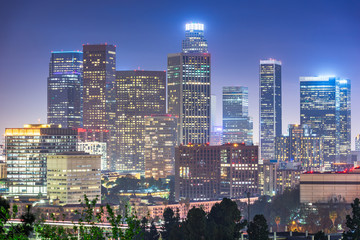 Fototapeta na wymiar Los Angeles, California, USA downtown skyline