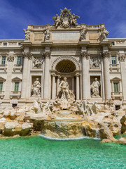 Obraz na płótnie Canvas View of the Trevi Fountain in Rome, Italy
