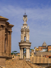 View of the Basilica of Sant'Andrea delle Fratte in Rome, Italy