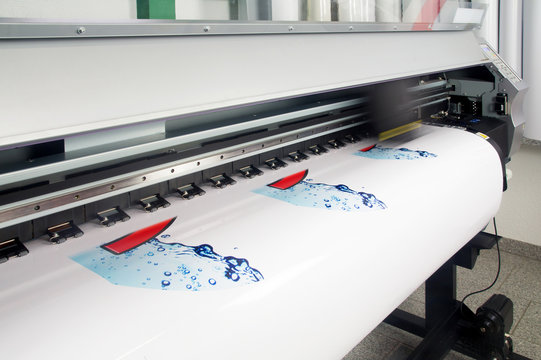 Advertising technology / digital printer prints on adhesive film / advertising