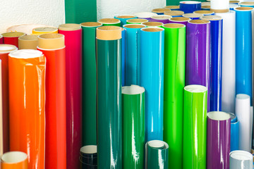 Colorful film rolls / adhesive film in different colors