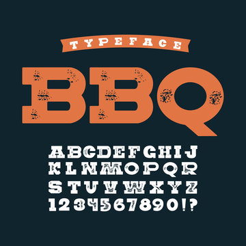BBQ font and alphabet.