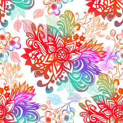 Fototapeta na wymiar Flower abstraction. Seamless floral abstract background. Vector illustration