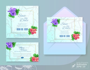Wedding Set with Cards, Invitation and Envelop