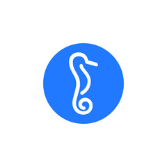 Sea horse icon design. app icon style.