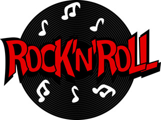 Rock'n'roll lettering with vinyl.