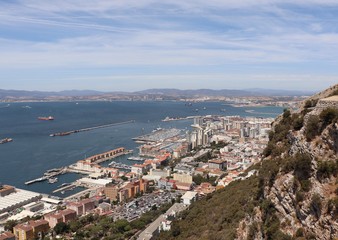 Fototapeta na wymiar View of Gibraltar airport 