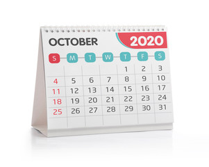 October 2020 Desktop Calendar