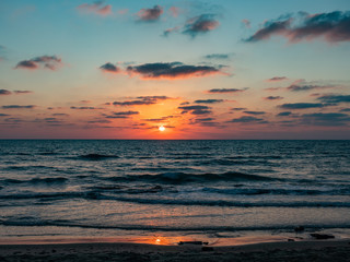 Fototapeta premium Israel Sun set at the beach