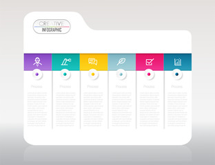  Infographic Diagram design with step process flowchart for Business and presentation timeline template