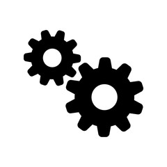 Gears vector icon. Cogwheel pictogram. Settings symbol.