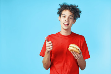 young man with flag