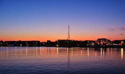 Obraz premium Mangalia city seen in the evening - Constanta county Romania 01.Sept.2019