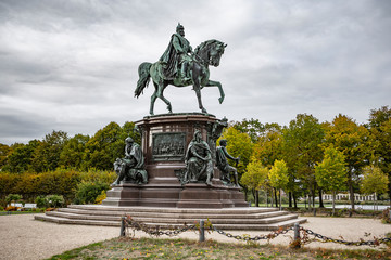 Friedrich Franz II monument at Schwerin Palace, Germany.