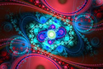 Beaufiful fractal hd wallpaper background logo blue shapes geometric pattern music waves explosion universe yolo.
