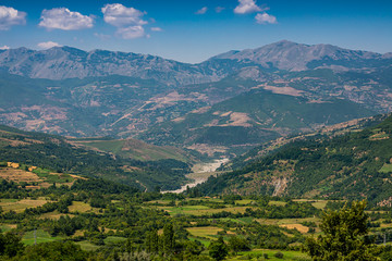 Fototapeta na wymiar Landscape view on National Park Lure in Albania