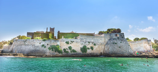 Apulia beach: Porto Ghiacciolo, placed in the south area of Monopoli, near S. Stefano Abbey,is a...