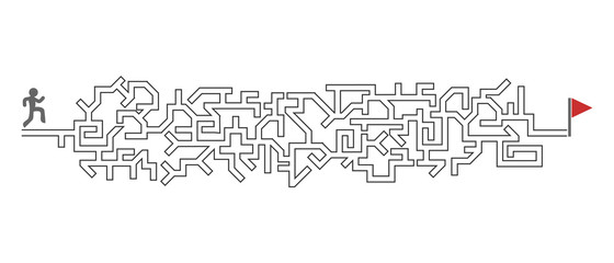 Imaginative maze illustration