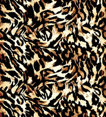 watercolor leopard texture seamless pattern