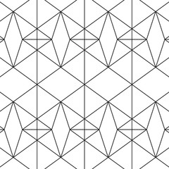 Obraz premium Pattern black geometry of pentagon background.