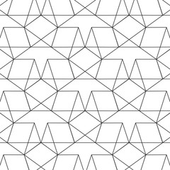 Pattern black geometry of pentagon background.