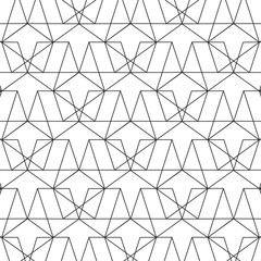 Pattern black geometry of pentagon background.