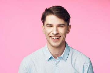 portrait of young man isolated on white background