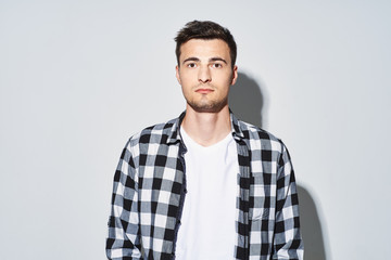 Fototapeta premium portrait of young man isolated on white background