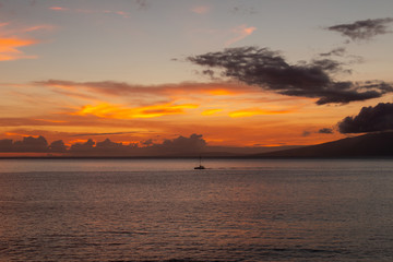 Naklejka na ściany i meble Maui Sunset Hawaii