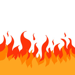fire illustration cartoon style vector