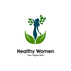 Women Health Logo Template Stock Vector