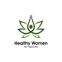 Women Health Logo Template Stock Vector