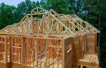 House timber frame for a progressing house a new development timber